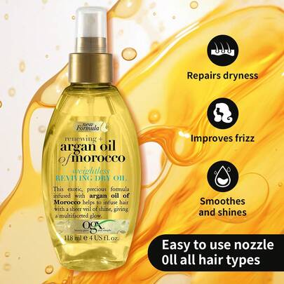  1瓶（118毫升）OGX滋养修护渗透油，强健受损发根，适用于染烫受损发质