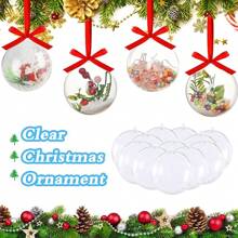 Clear Plastic Fillable Ornaments,Transparent DIY Craft Ball,Clear DIY Christmas Ornament 5 Different Sizes For Wedding,Party,Home Decor - 50 PCS 30-70mm - View 7