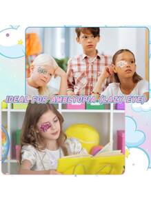 9/12 Pieces Children's Boy And Girl Eye Masks Suitable For Both Adults And Children. Sticky Eye Masks Made Of Large Quantities Of Cotton Fabric. Good Ventilation. Product For Correcting Strabismus And Amblyopia. 12 Styles, Regular Size. - Multicolor - View 4