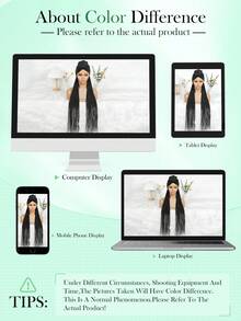 30 英寸编织假发带头带，时尚编织假发头带式假发，易于打理的女士假发头带 - 彩色 - 查看 11