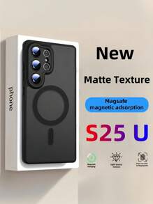 Premium Matte Magnetic Wireless Charging Phone Case Designed For For Galaxy S25, S24, S23 Ultra Plus, Featuring Shockproof Lens Protection And A Durable Acrylic Back.