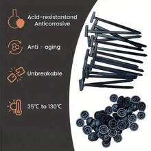 100 piezas/50 piezas Bridas de nailon de alta resistencia con cierre automático, multiusos para sujetar cables, alambres, mangueras, proyectos DIY, uso en oficina y exterior, herramienta de fijación duradera, material de alta resistencia, organización del hogar