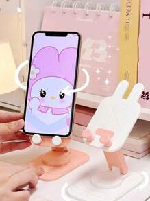 SHElN 1pc Phone Holder, 360 ° Rotation, Lazy Stand, Adjustable To The Appropriate Curvature To Support The Phone, Suitable For Bedside And Desktop Use. Suitable For Mobile Phones Weighing Less Than Or Equal To 200g