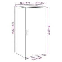 Larryhot Mobiletto portaoggetti grigio cemento 50x45x103,5 cm in legno ingegnerizzato, bello e pratico, ideale per riporre oggetti e decorazioni domestiche - Grigio - Visualizzare 10