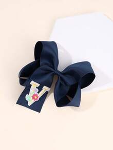 1 pezzo Fermaglio per capelli a fiocco con lettera da A a Z, Molletta per capelli a farfalla di moda, Accessorio per capelli grande e rialzato, Regalo per ragazze e adolescenti - Blu Navy - Visualizzare 23