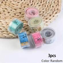 Bộ 5 thước dây may hiện đại, nhiều màu sắc, dụng cụ đo chính xác phù hợp cho việc cắt quần áo, đo thể dục, làm đồ thủ công DIY và nhiều hơn nữa (5 cái/3 cái/2 cái/1 cái) - Nhiều màu - Xem 13