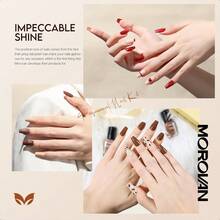 Brown Nail Polish Set: Nude Nail Polish Kit Regular Air Quick Dry Summer Fingernail Polish Pack For Women Nail Art Design Gift Holiday Party-0345 - 日落焦糖 - 查看 4