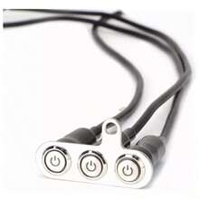 KINGMOTO Switch 3 en 1 para motocicleta de aluminio - Rojo - Ver 5