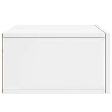 Larryhot Mesitas de noche de pared 2 piezas blancas 35x35x20 cm, bonitas y prácticas, ideales para almacenaje y decoración del hogar - Blanco - Ver 8