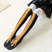 1 Pair/2pairs/5pairs  Of Fun Chicken Leg Socks And Knee Length Stockings - Women's Colorful Animal Role-Playing, Suitable For Couples, Holiday Gifts, Parties, Clothing, And Daily Wear With Innovative Socks - 小腿襪 - 查看 6