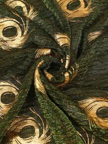 1 件女士金属光泽围巾披肩头巾纱笼，适合海滩、度假和日常生活，为您的风格增添亮点，春夏季 - 墨綠色 - 查看 4