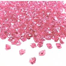 2025Super Z Outlet 120 Pack Acrylic Color Ice Rock Crystals Treasure Gems For Table Scatters, Home Vase Fillers, Event, Wedding, Arts & Crafts, Birthday Decoration Favor (1" Inch)(Apple Green) - 粉色 - 查看 1