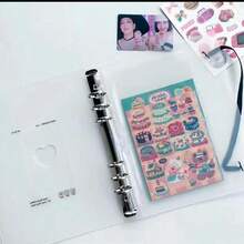Binder Cover A5 Photo Album Photocard File Sticker Ticket Post Binder - capa A5+1 bolsa (10 peças) - Xem 2