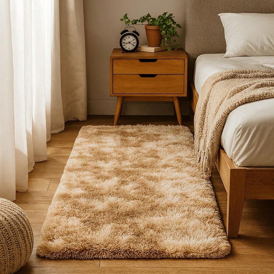 Soft Plush Extra Soft Runner Rug 2 Meters X 60 Cm - 混合米色 - 查看 1