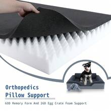 Orthopedic Dog Beds Large Sized Dog - Washable Large Dog Cat Bed Comfort Dogs Couch Sofa With Washable Removable Cover, Pet Bed With Nonskid Bottom. Orthopedic Support: Our Orthopedic Cat Sofa Is Designed To Give Your Pet Unparalleled Support For A Deep, Dreamy Sleep. High-Density Egg-Crate Foam Helps Distribute Weight Evenly And Provides The Perfect Amount Of Pressure Relief And Joint Support - Dark Grey - View 5