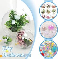 Clear Plastic Fillable Ornaments,Transparent DIY Craft Ball,Clear DIY Christmas Ornament 5 Different Sizes For Wedding,Party,Home Decor - 50 PCS 30-70mm - View 6