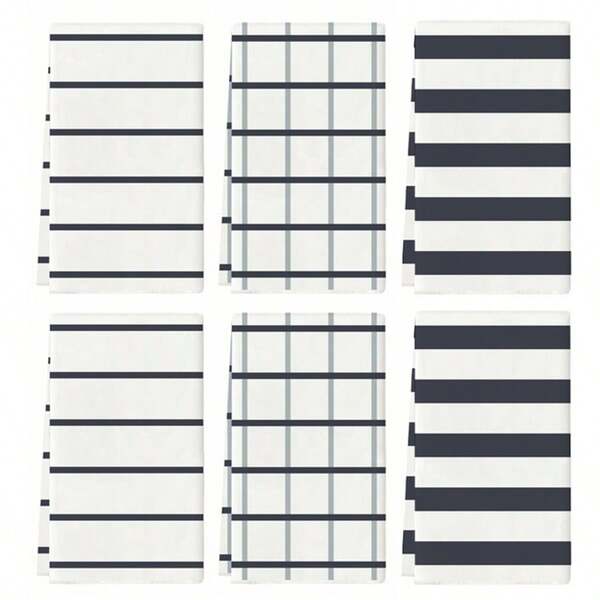 Toalla de cocina a cuadros modernos, paño de cocina, toalla de mano, toalla decorativa para fiestas, paño suave y absorbente para secar, decoración de cocina, decoración de mesa de comedor, artículos de cocina, decoración del hogar