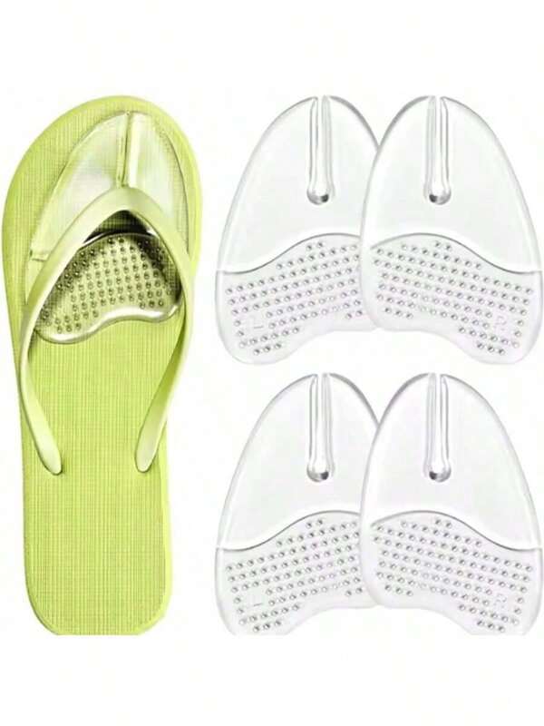 1 par de almohadillas de gel suaves para dedos de los pies, protectores para sandalias tipo chanclas, insertos, suelas y almohadillas antideslizantes para el metatarso