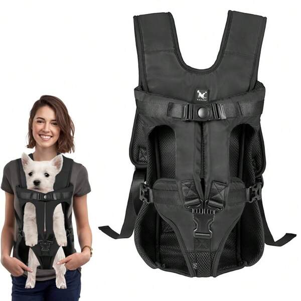 Pet Dog Carrier Bag Breathable Backpack For Dogs Cats Out Double Shoulder Portable Travel Backpack Outdoor Dog Cat Carrier Bag Pet Backpack Carrier For Cat Dogs Front Travel Dog Bag Carrying For Animals Small Medium Dogs Bulldog Puppy