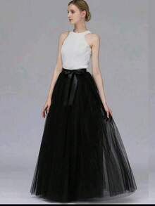 1pc Party Dress Performance Tulle See-Through Skirt Dress Wedding Tulle Ballet Party Ball