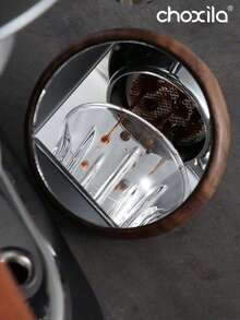 choxila 1pc Espresso Extraction Mirror For Bottomless Portafilter, Observable Coffee Extraction Speed, Multi-Directional Rotation, With Adjustable Magnetic Tray, Espresso Machine Accessory - Espresso Shot Mirror - View 3