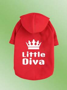 1pc Red Pet Sweatshirt, Warm Thermal Lining Pet Clothes For Autumn/Winter, Suitable For Teddy, Poodle, Small Dogs, British Shorthair Cats, Anti-Shedding - Red - View 9