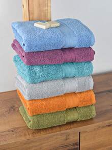 Made In Turkey 6-Piece 100% Cotton Towel Set – Ultra Soft & Absorbent – Face & Hand Towels – Hotel Spa Quality - Multicolor - View 4