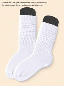 1/3/6 双装 女士春秋冬季宽松针织袜 黑色、白色和灰色 压缩袜 舒适、保暖、透气、时尚 适合远足、返校、万圣节和圣诞节的完美礼物