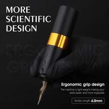 1 Stück T-Rex CORE kabellose Tattoo-Maschine Stift mit rotierendem Antrieb, Akku-Betrieb mit tragbarer 1800mAh Stromversorgung und LED-Digitalanzeige