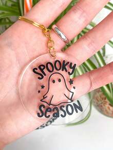 个性化万圣节恐怖季节万圣节派对礼物万圣节可爱鬼魂鬼魂 - SUV-鑰匙圈 - 查看 3