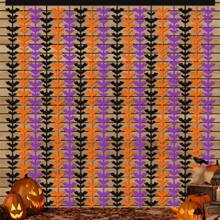 1PC Party Decoration Horror Rain Curtain Decoration Halloween Decoration Plastic Pumpkin Face Decor For Horror Theme Party Photo Home Decor Room Decor