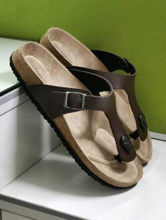 صندل فليب فلوب يناسب الجنسين، صندل كاجوال بنعل من الفلين الناعم، مناسب للشاطئ والعطلات والاستخدام الخارجي