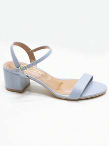 Women's Sandals With Thick Low Heel, Simple, Colorful, Comfortable, With Buckle, Vizzano - 6291.900 - màu xanh da trời - Xem 2