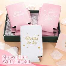 12 Pcs Bachelorette Party Can Sleeves Cowgirl Slim Can Let'S Go Girl Bachelorette Party Can Coolers Bride Insulated Beer Can Cooler Sleeves For Bridal Shower Supplies Favors Decorations - trắng - Xem 5