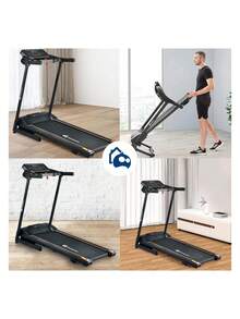 Folding Electric Treadmill. Bluelander - Black - View 6