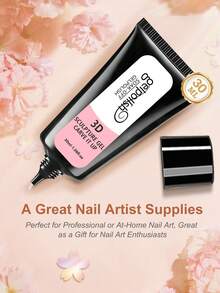GELPOLISH Gel Pembentuk 3D, 30ml Gel Pembentuk Bening untuk Memahat, Membentuk, dan Melukis Desain Seni Kuku, serta Lem Rhinestone untuk Dekorasi Permata - Clear - View 8