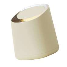 Desk Trash Can Large Capacity Modern Table Waste Bin With Press Opening Lid For Living Room Car Office