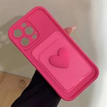 1 个玫瑰红渐变手机壳 + 3D 心形自粘卡夹哑光饰面兼容 16 Pro Max/16 Plus/16 Pro/16/15 Pro Max/15 Plus/15 Pro/15/14 Pro Max/14 Plus/14 Pro/14/13 Pro Max/13 Pro/13/12 Pro Max/12 Pro/12、11 Pro Max/11 Pro/11/XS Max/XR/XS/7#8 Plus/7/8、Redmi Note 14 Pro+ 5G、Galaxy A56 5G、防震保护套防水防摔防刮 - 玫紅色 - 查看 5