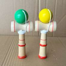Wooden Kendama Skill Ball, Japanese Traditional Toy For Beginners And Professionals, Includes Sun And Moon Cups - Multicolor - View 6