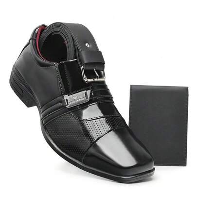 KIT SAPATO SOCIAL VERNIZ VEGAS STORE LEGITIMO