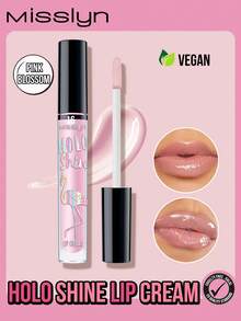 MISSLYN-HOLO SHINE唇彩，持久闪亮，闪耀水钻光泽，品牌彩妆，面部彩绘化妆品，适合女性和女孩，冬季完美之选，Y2K风格，时尚百搭，适合生日、情人节、派对、新年等各种场合，最佳礼品之选，纯素且不经动物实验 - 16 粉紅花 - 查看 2