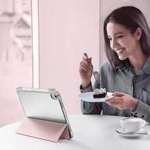 1PC Tablet Protective Case,Compatible With Apple IPad 9.7/10.2/10.5/10.9/12.9/Pro/Mini,Ipad Case 10th Generation, Air 11inch, Compatible With Samsung Galaxy Tab S6 Lite 10.4 Inch,Soft Anti-Fall Protection,Smart Stand/Automatic Wake Up/Sleep - Ốp lưng iPad BP màu hồng - Xem 7