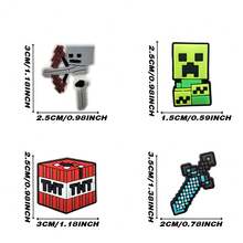 Microsoft 30/34PCS  Officially Licensed Cartoon  Shoe Charms Cute Creeper Shoe Jewelry Steve Party Birthday Gift Fashion Accessoriesfor Women Shoe Charms Inspiration Friendship Jewelry Gifts For Lovers Music Lovers