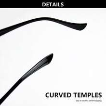 10pcs Classic Small Frame Reading Glasses Value Pack, Fashion High-Definition Transparent PC Lenses, Colorful Temples, Lightweight Classic Frame, Simple & Comfortable For Men & Women, Daily Work & Reading - 4 Black + 3 Brown + 3 Red - View 11