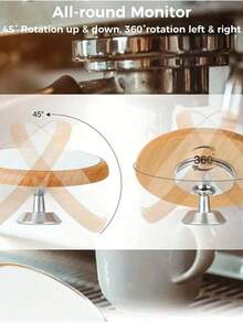 choxila 1pc Espresso Extraction Mirror For Bottomless Portafilter, Observable Coffee Extraction Speed, Multi-Directional Rotation, With Adjustable Magnetic Tray, Espresso Machine Accessory - Espresso Shot Mirror - View 5