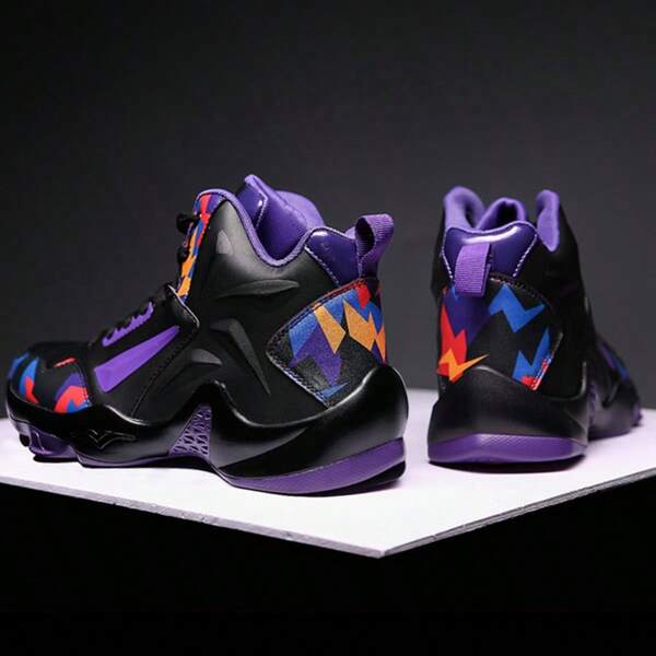 Basketball Schuhe, professionelle Basketball Schuhe mit Stoßabsorption, strapazierfähiges Lederobermaterial, rutschfeste Sohle