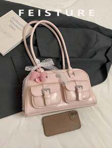 Women Shoulder Bags - 粉紅色的 - 查看 3