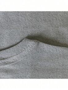 Mystical T-Shirt With Winged Dragon | Fantasy Print On 100% Cotton - Xám - Xem 4