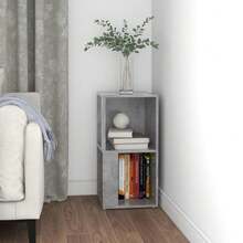 Mobiletto angolare Larryhot grigio cemento 33x33x67 cm in legno ingegnerizzato, bello e pratico, ideale per riporre oggetti e decorare la casa - Grigio - Visualizzare 3