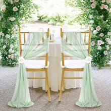 16pcs Set Gray-Green Cheese Cloth Table Runner 20x275cm Boho Sheer Farmhouse Table Cloth For Wedding Bride Baby Shower Birthday Party Thanksgiving Christmas Decor